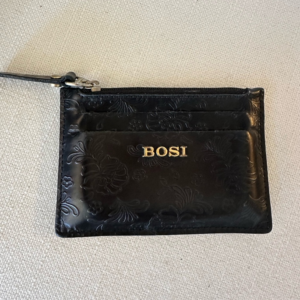 BOSI Black Embossed Card Holder